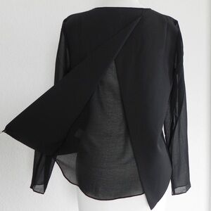 Brandy melville black long sleeve with cross over detail size small